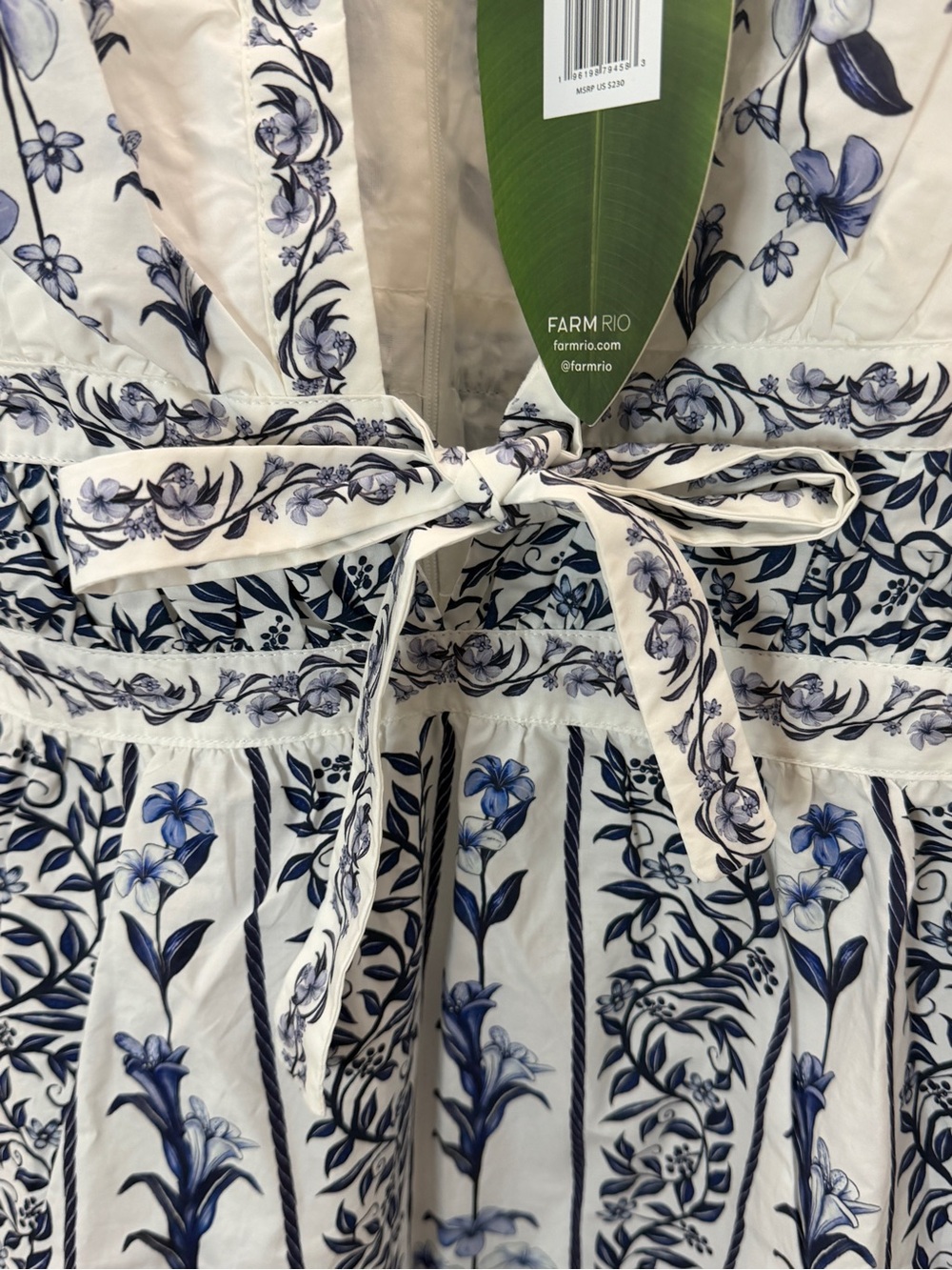 BNWT Farm Rio Off-White Flowers Arch Ruffled Mini Dress - Picture 4 of 10